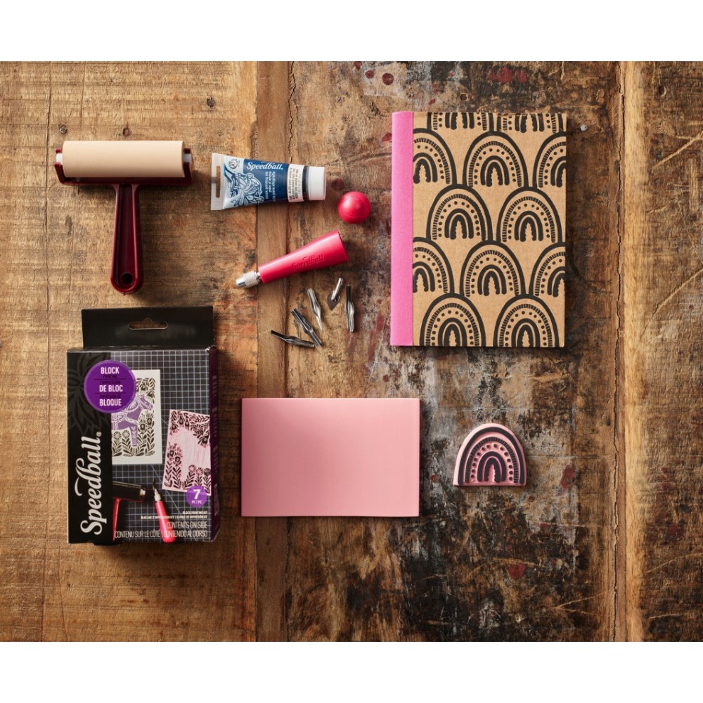 Water-Soluble Block Printing Starter Kit - Speedball - 7 pcs