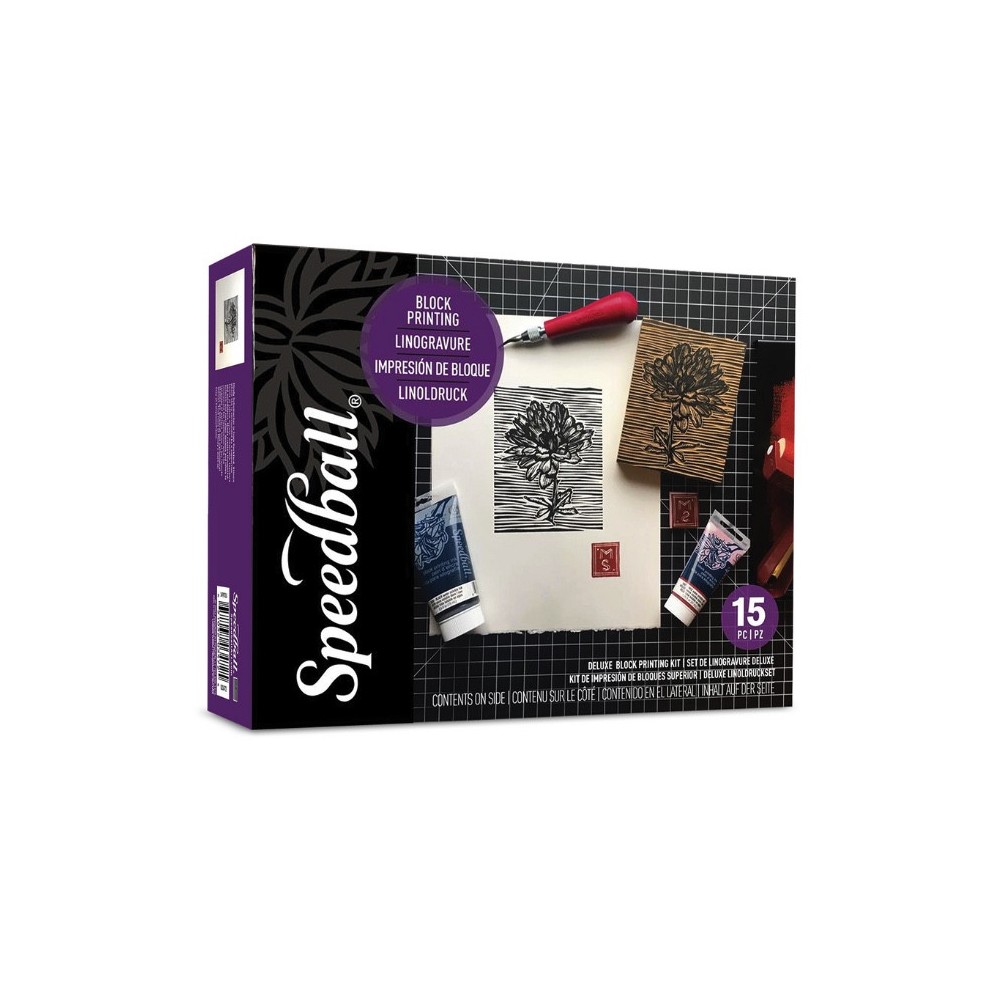 Zestaw do linorytu Water-Soluble Deluxe Kit - Speedball - 15 szt.