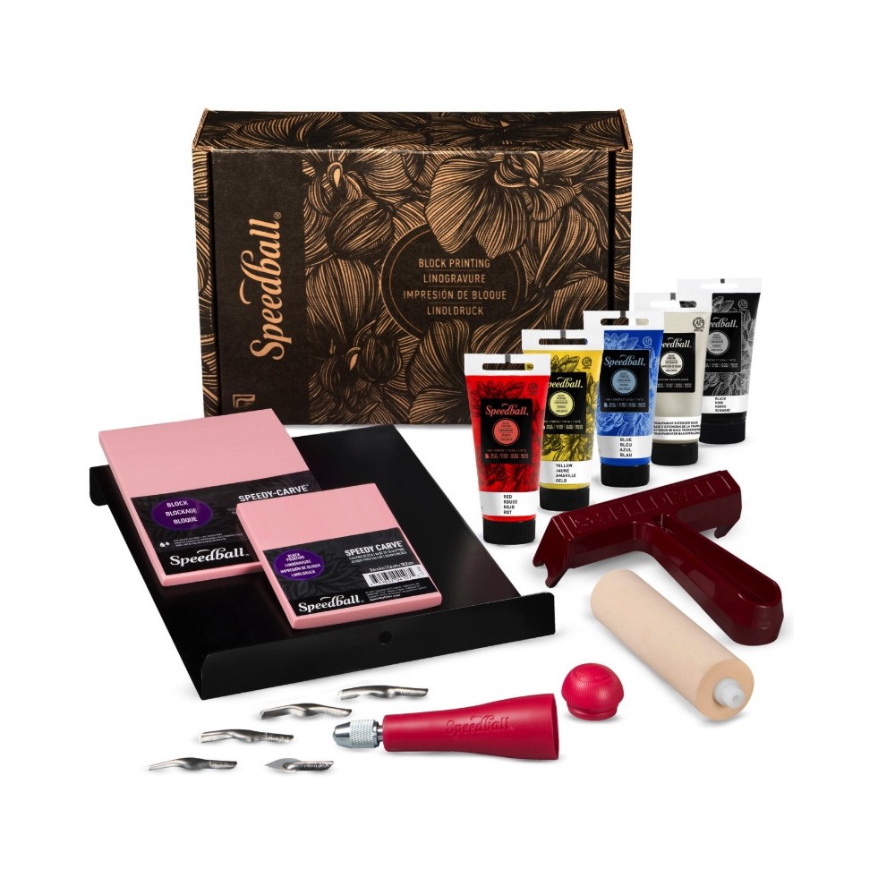 Zestaw do linorytu Water-Soluble Deluxe Kit - Speedball - 15 szt.