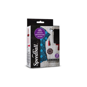 Fabric Block Printing Starter Kit - Speedball - 7 pcs