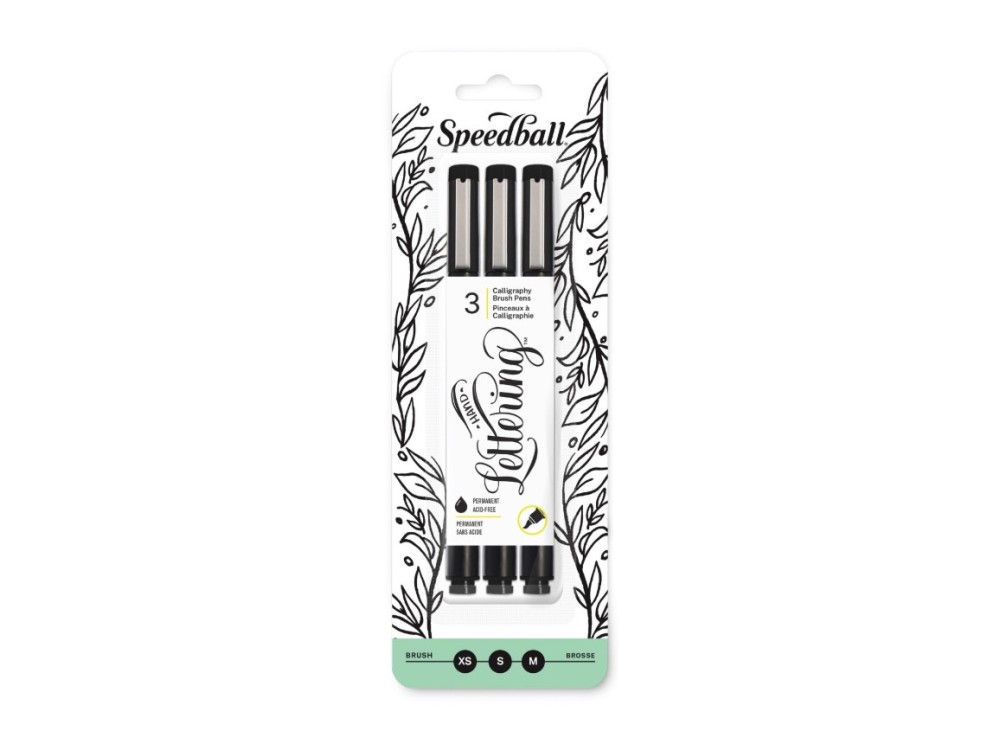 Set of Hand-Lettering brush markers - Speedball - 3 pcs.