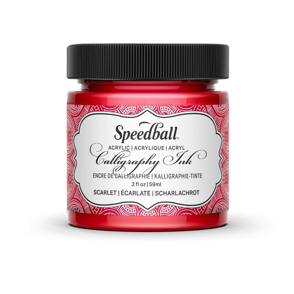 Tusz akrylowy do kaligrafii - Speedball - Scarlet Red 59 ml