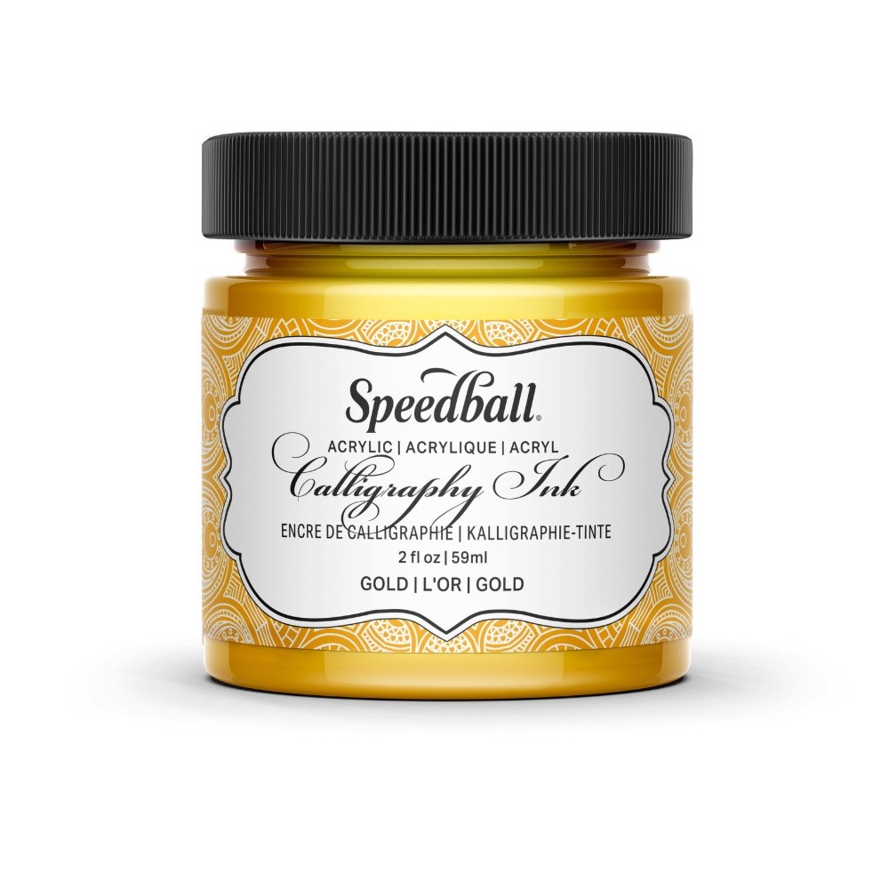 Calligraphy Acrylic Ink - Speedball - Gold 59 ml