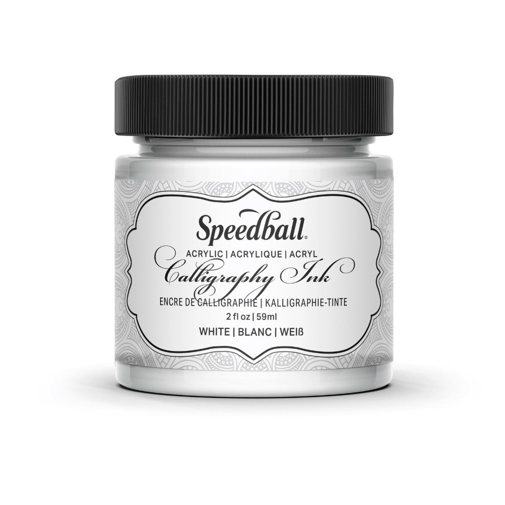 Tusz akrylowy do kaligrafii - Speedball - White 59 ml