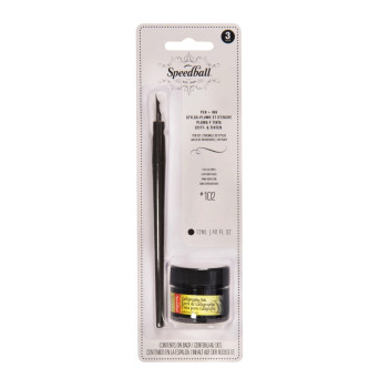 Calligraphy pen set with dip pen and ink - Speedball - 3 pcs