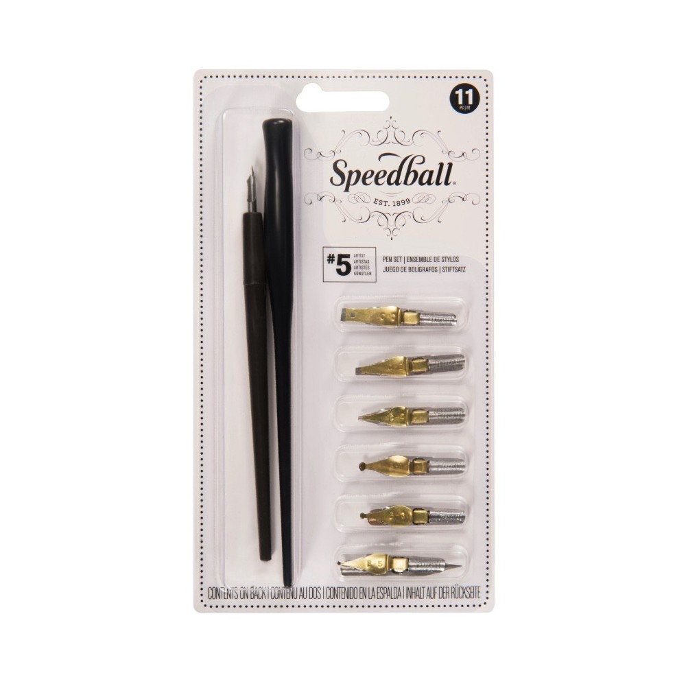 No.5 Artist Pen Set - Speedball - 11 pcs