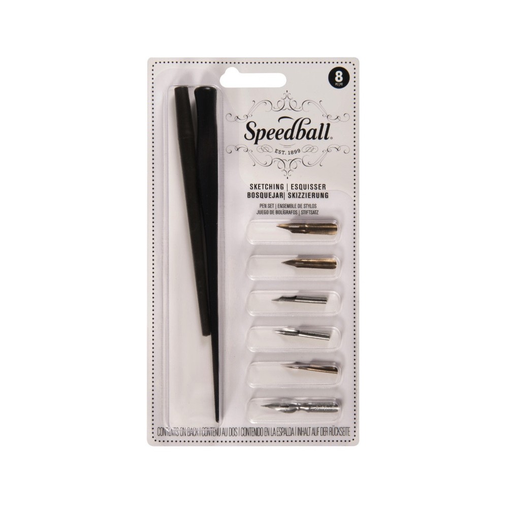 Zestaw do kaligrafii Sketching - Speedball - 8 szt.