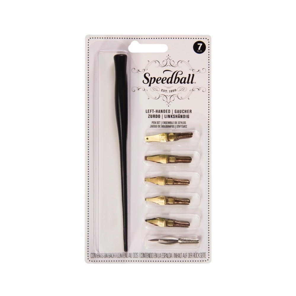 Left-Handed Pen Set - Speedball - 7 pcs
