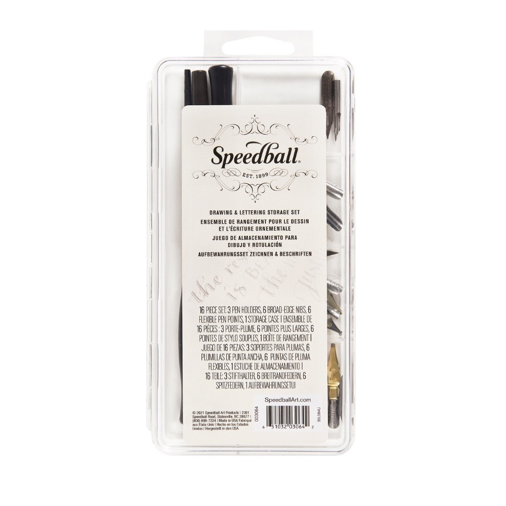 Drawing & Lettering Pen Set - Speedball - 16 pcs