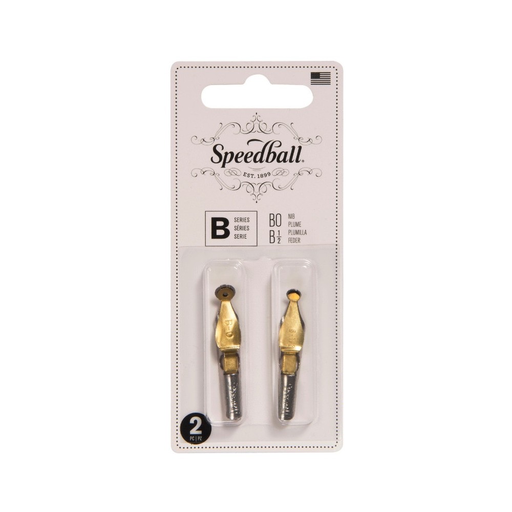 Zestaw stalówek do kaligrafii B0/B-1/2 - Speedball - 2 szt.