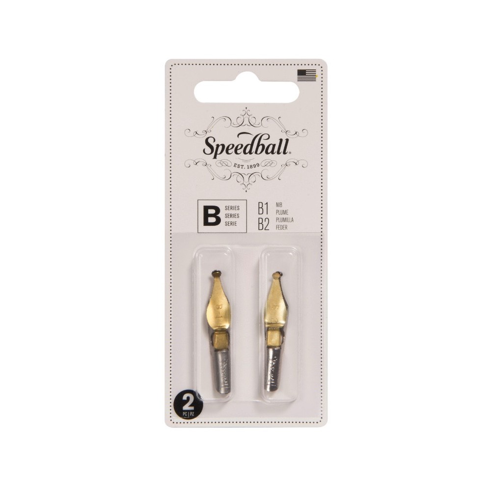 Zestaw stalówek do kaligrafii B1/B2 - Speedball - 2 szt.