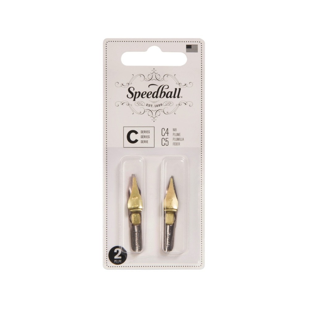 Zestaw stalówek do kaligrafii C4/C5 - Speedball - 2 szt.