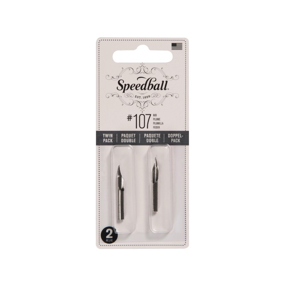 Zestaw stalówek do kaligrafii nr 107 - Speedball - 2 szt.