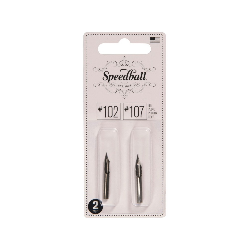 Zestaw stalówek do kaligrafii nr 102/107 - Speedball - 2 szt.