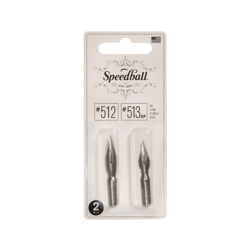 Zestaw stalówek do kaligrafii nr 512/513 EF - Speedball - 2 szt.