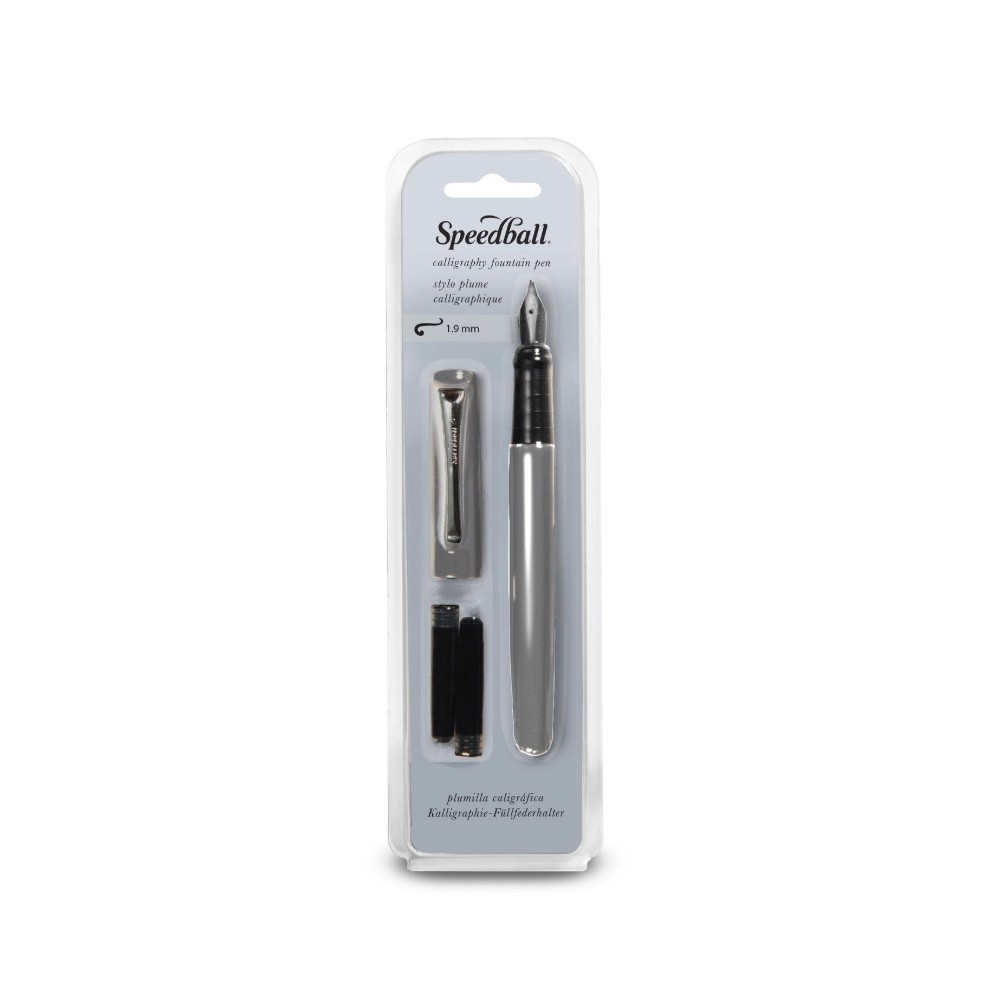 Calligraphy fountain pen - Speedball - Silver 1,9 mm B