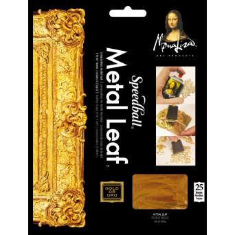Mona Lisa metal leaf - Speedball - Gold 13 x 13 cm 25 sheets