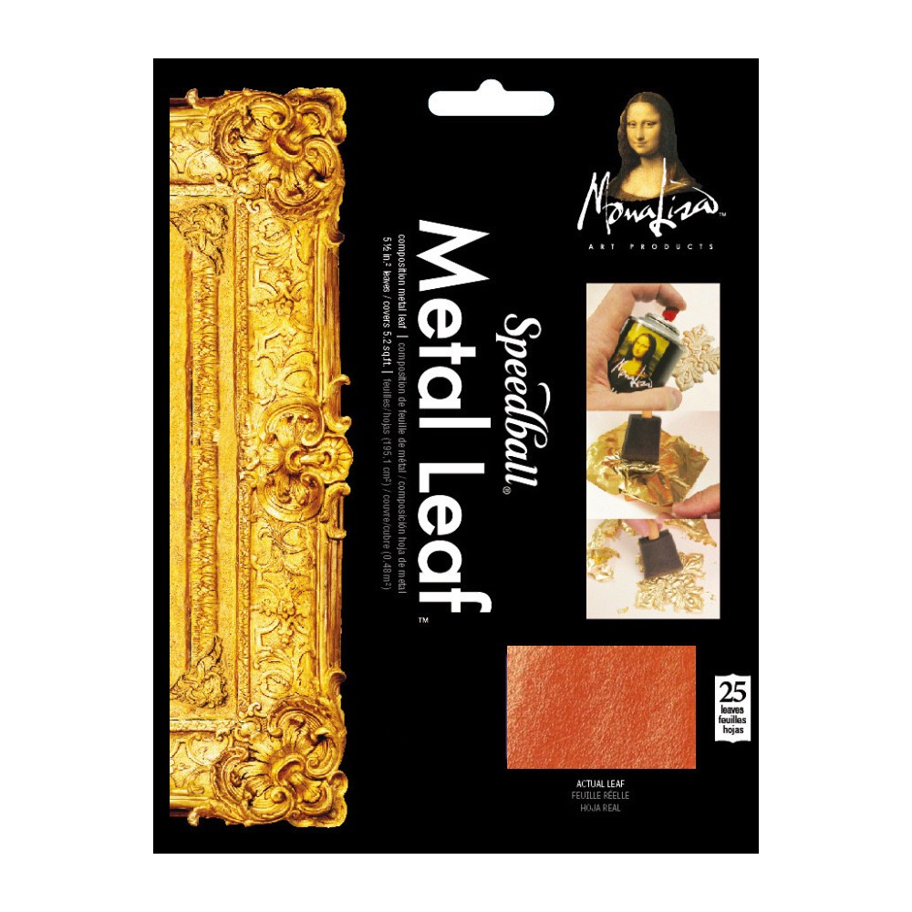 Mona Lisa metal leaf - Speedball - Copper 13 x 13 cm 25 sheets