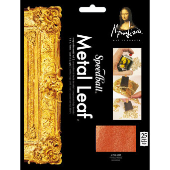 Mona Lisa metal leaf - Speedball - Copper 13 x 13 cm 25 sheets