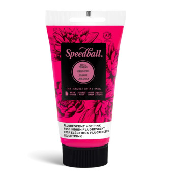 Water-Soluble Block Printing Ink - Speedball - Fluo Hot Pink 75 ml