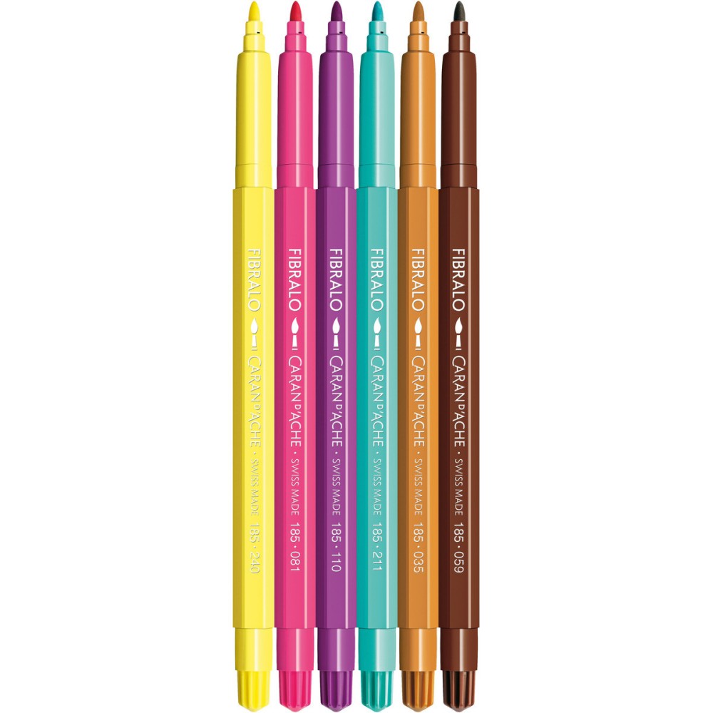 Set of Fibralo Kawaii Candy water-soluble pen - Caran d'Ache - 6 pcs