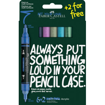 Set of Multimark acrylic markers - Faber-Castell - Frost 8 pcs