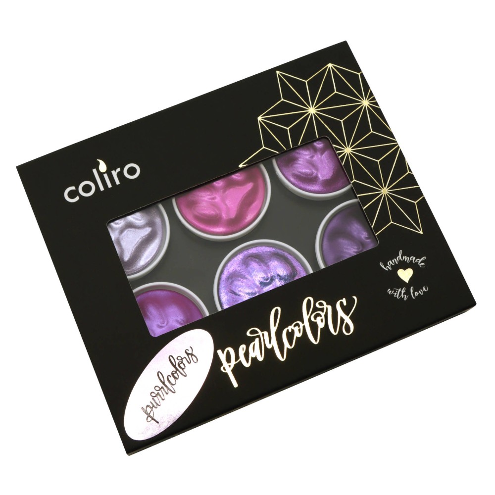 Zestaw akwareli Purrlcolors - Coliro Pearl Colors - 6 kolorów