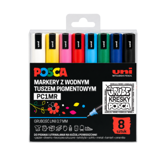 Zestaw markerów Posca PC-1MR - Uni - 8 kolorów