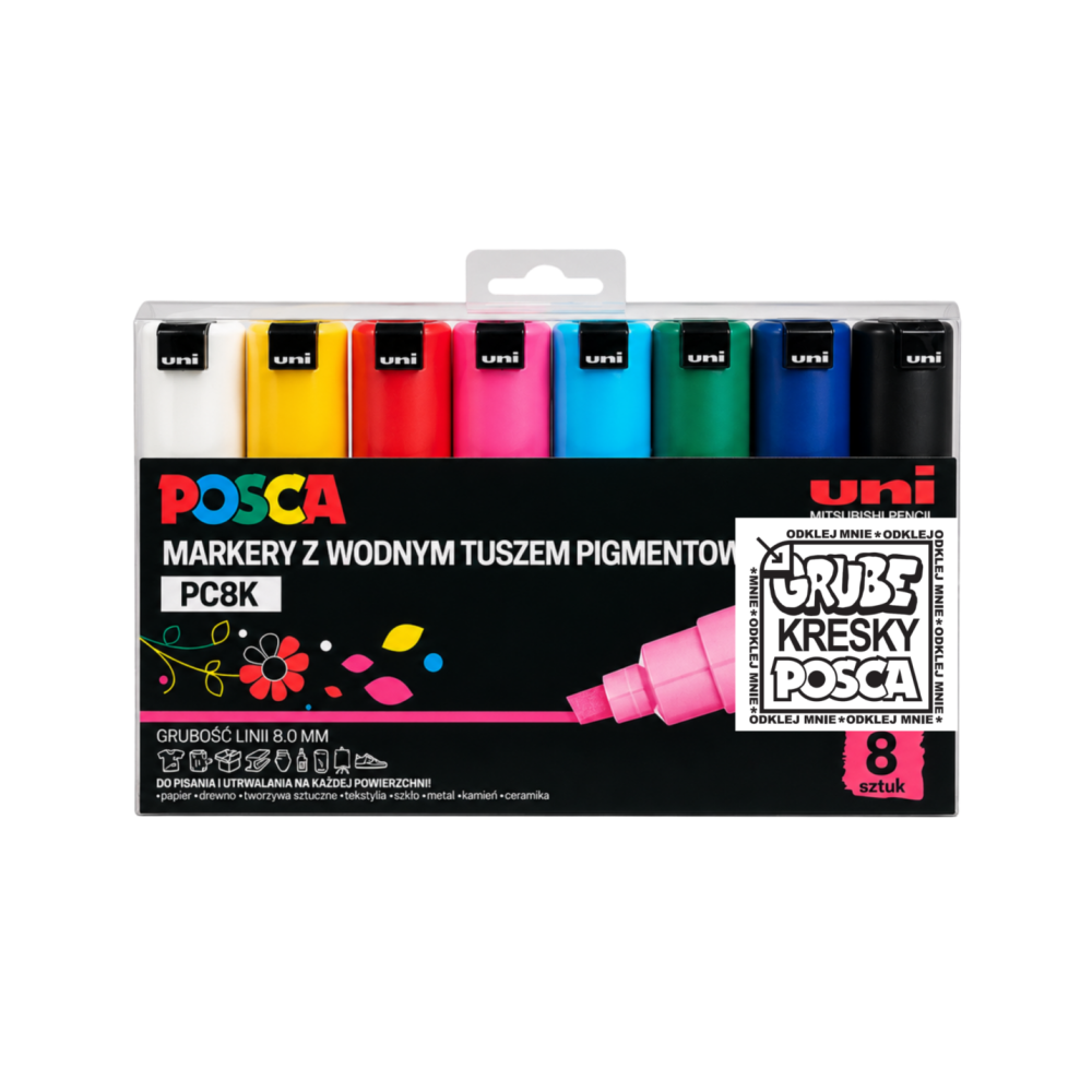 Set of Paint Posca Markers PC-8K - Uni - 8 pcs.