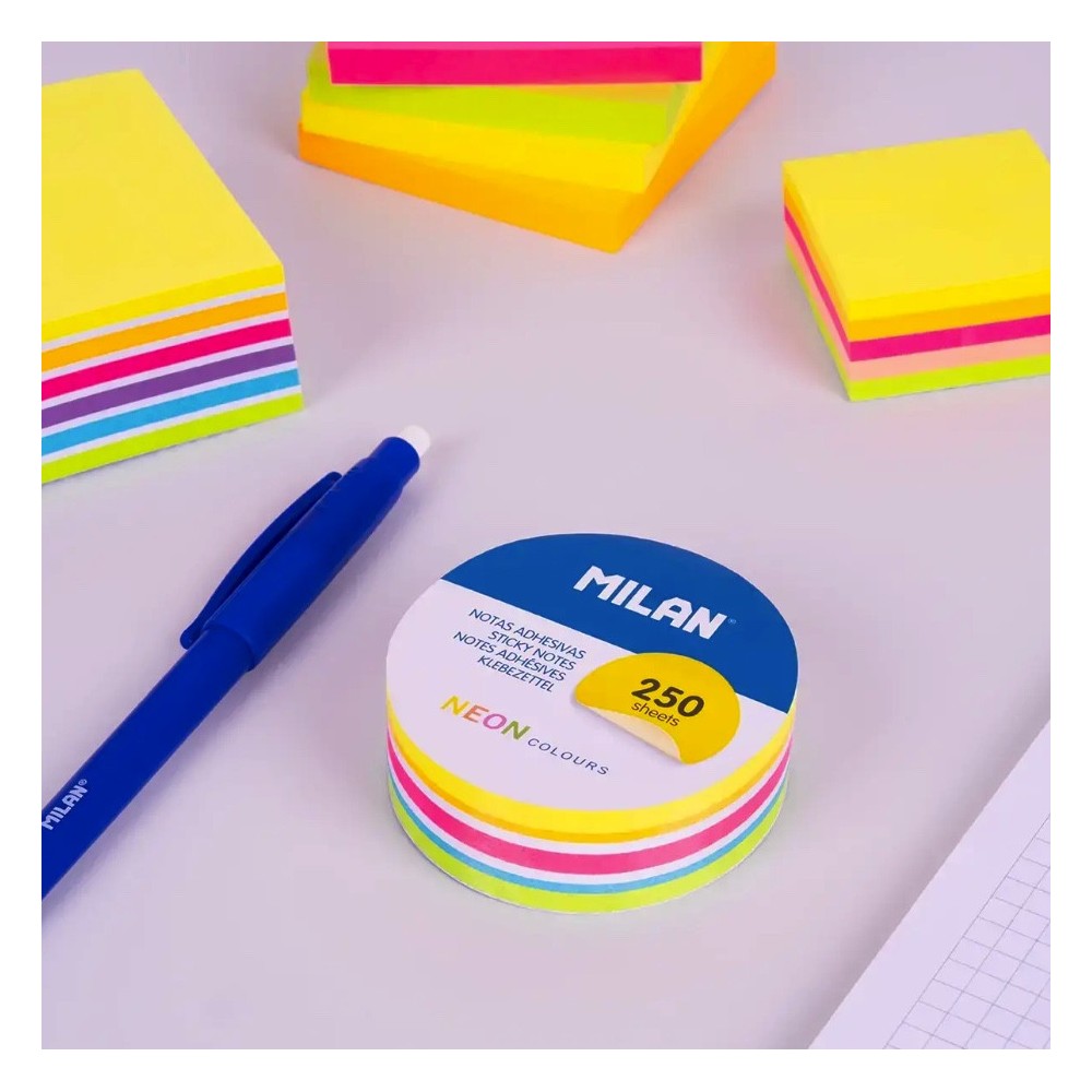 Round notes - Milan - Fluo 6,7 cm 250 pcs