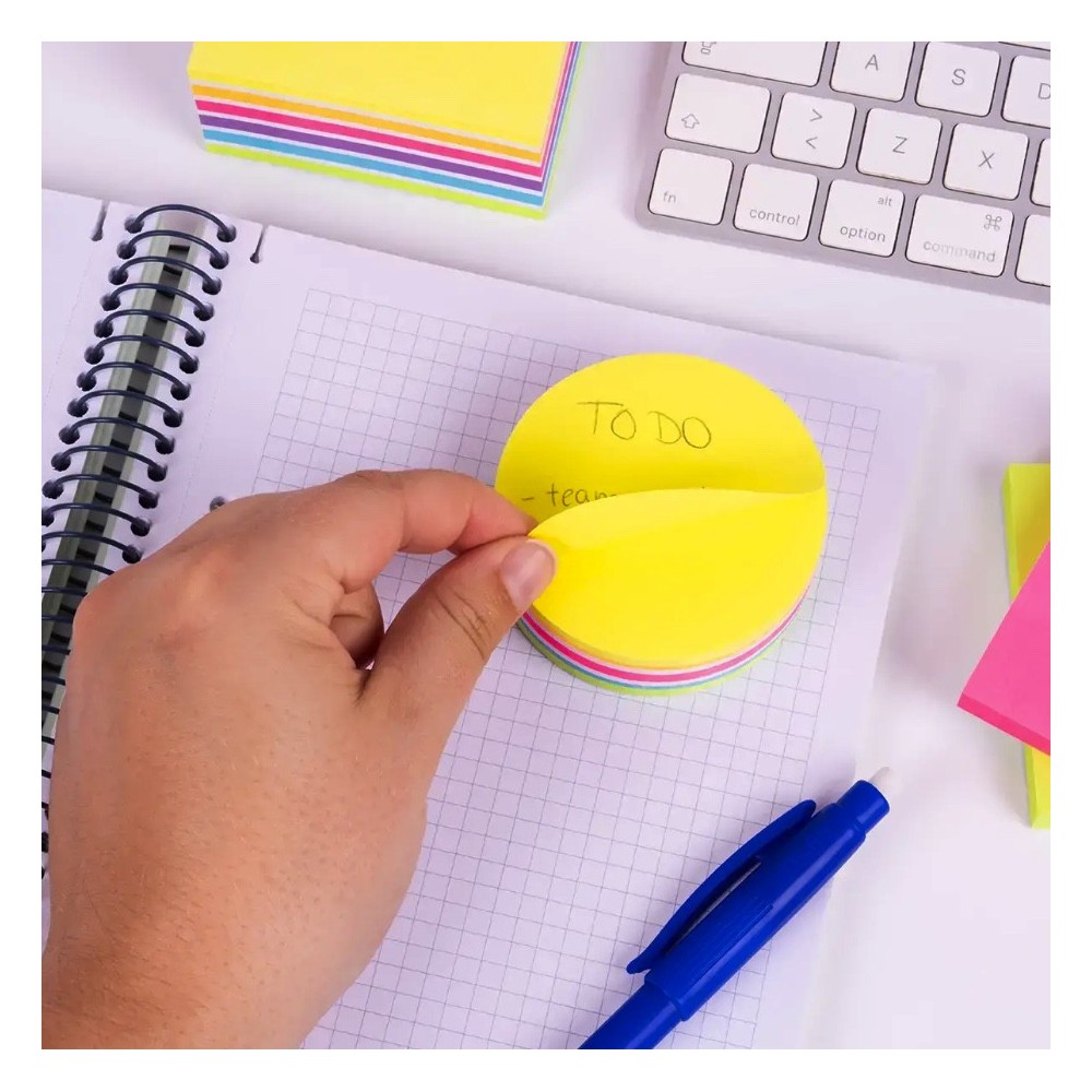 Round notes - Milan - Fluo 6,7 cm 250 pcs