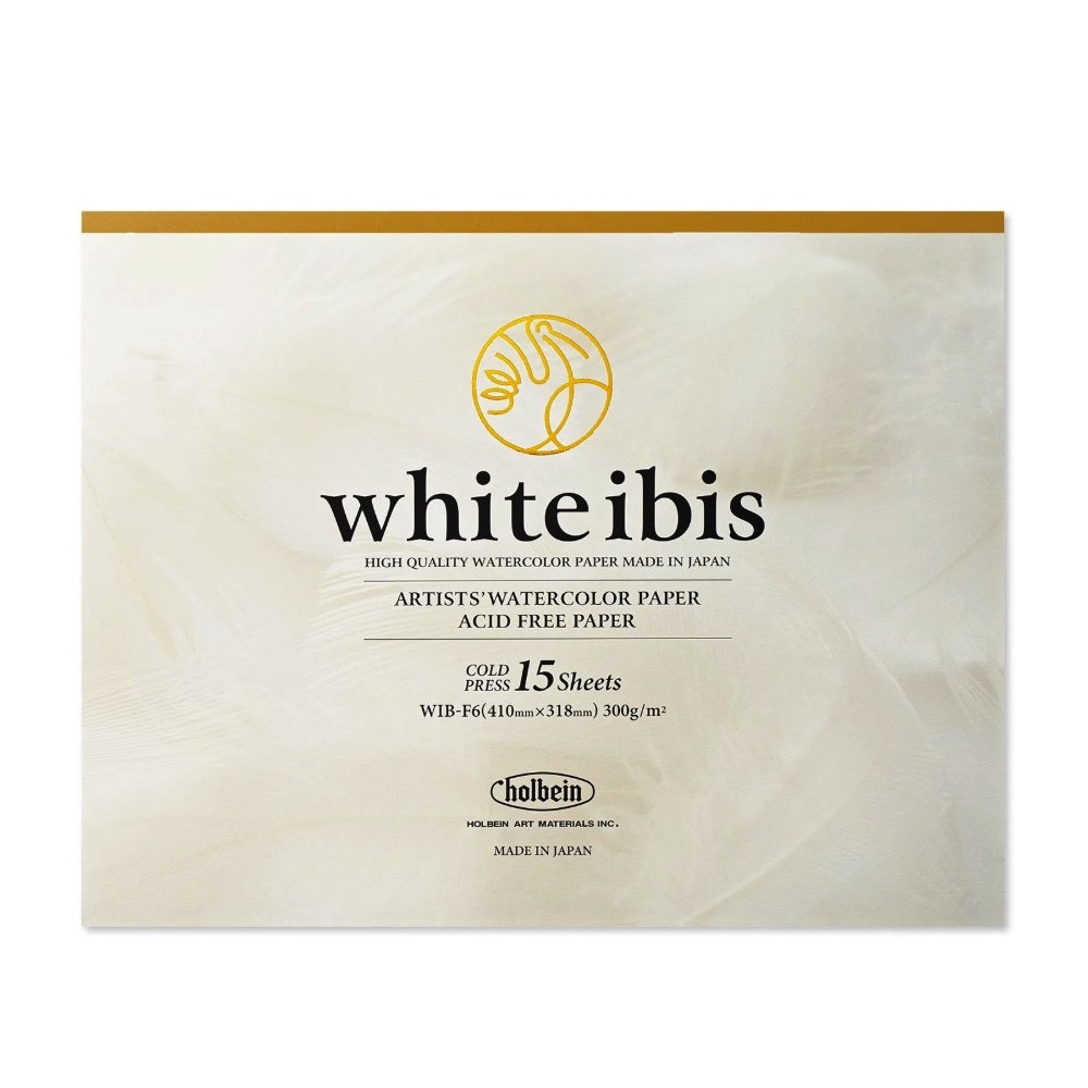 Papier do akwareli White Ibis 41 x 31,8 cm - Holbein - cold press 300 g 15 ark.