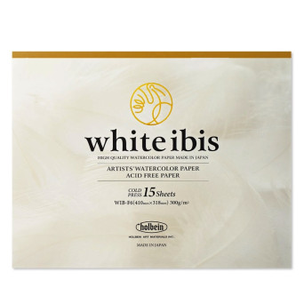 Papier do akwareli White Ibis 41 x 31,8 cm - Holbein - cold press 300 g 15 ark.