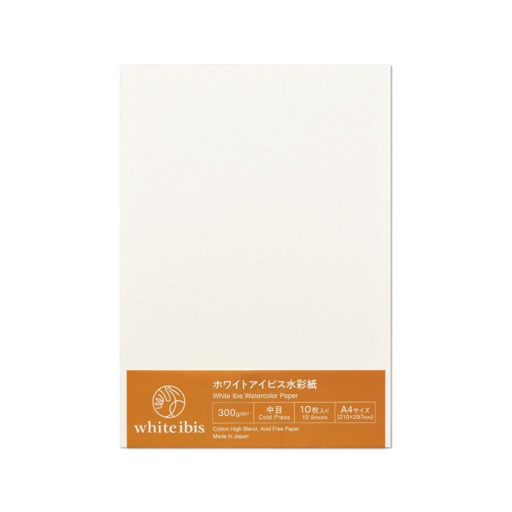 Watercolor paper White Ibis A4 - Holbein - cold pressed 300 g 10 sheets