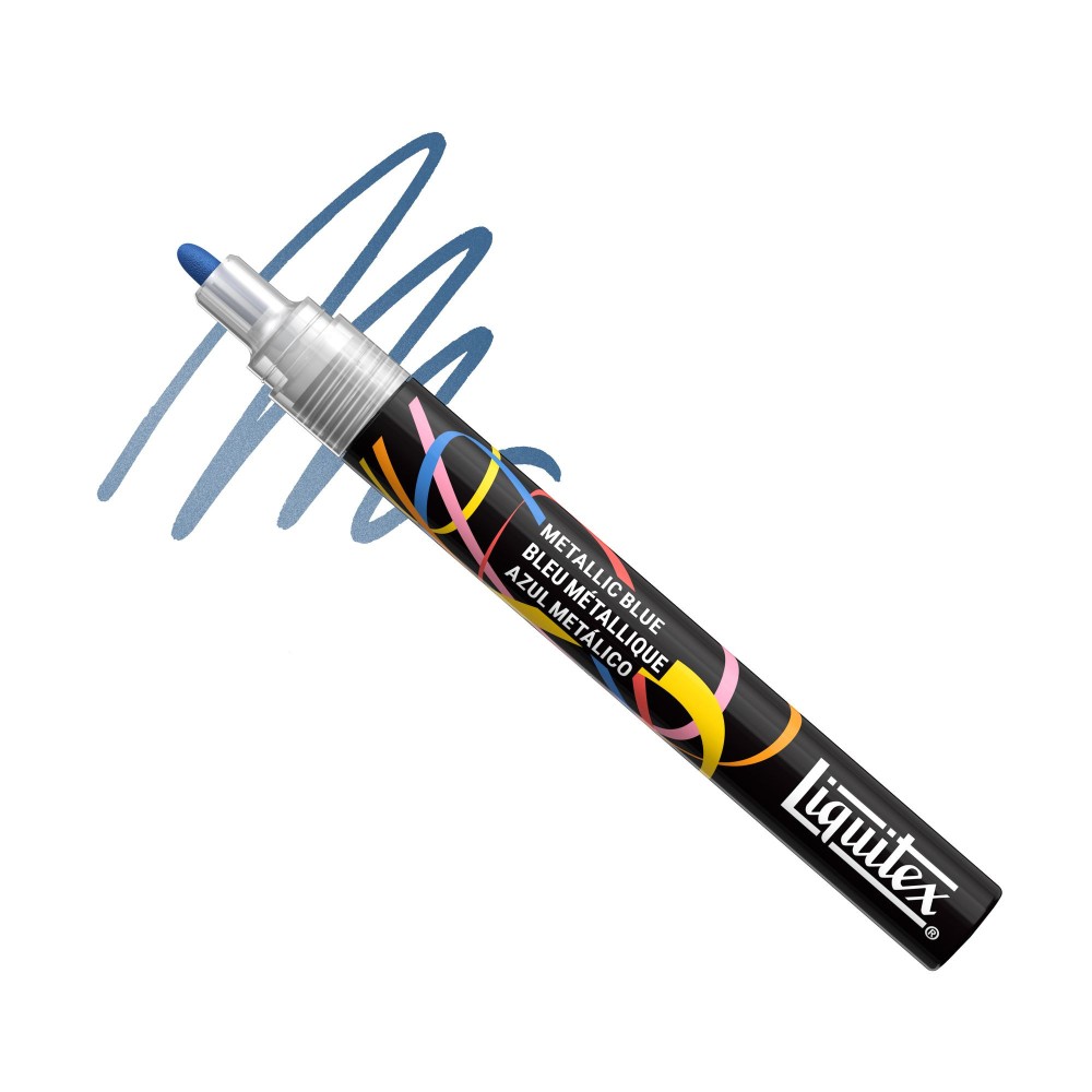 Marker akrylowy - Liquitex - Metallic Blue 2 mm