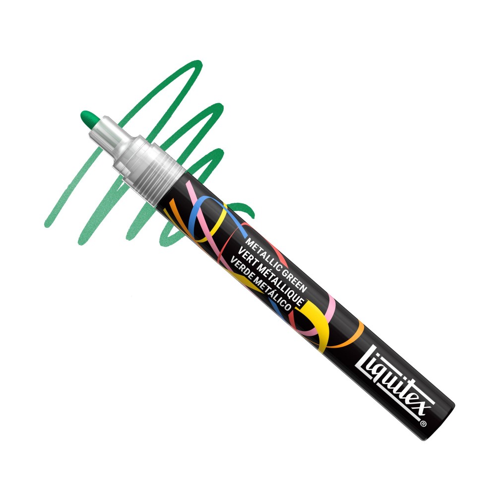 Marker akrylowy - Liquitex - Metallic Green 2 mm