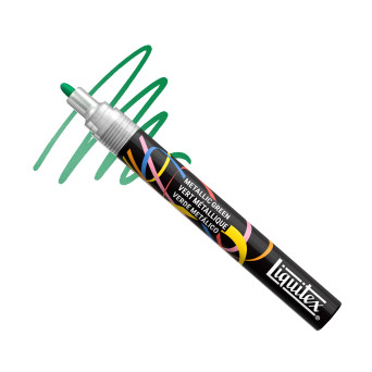 Marker akrylowy - Liquitex - Metallic Green 2 mm