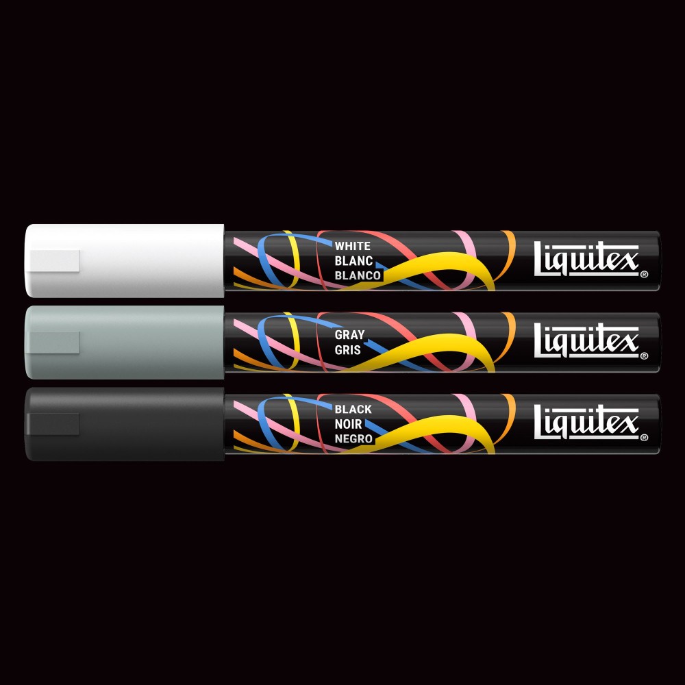 Monochrome Acrylic Paint Marker Set – Liquitex – 3 pcs.
