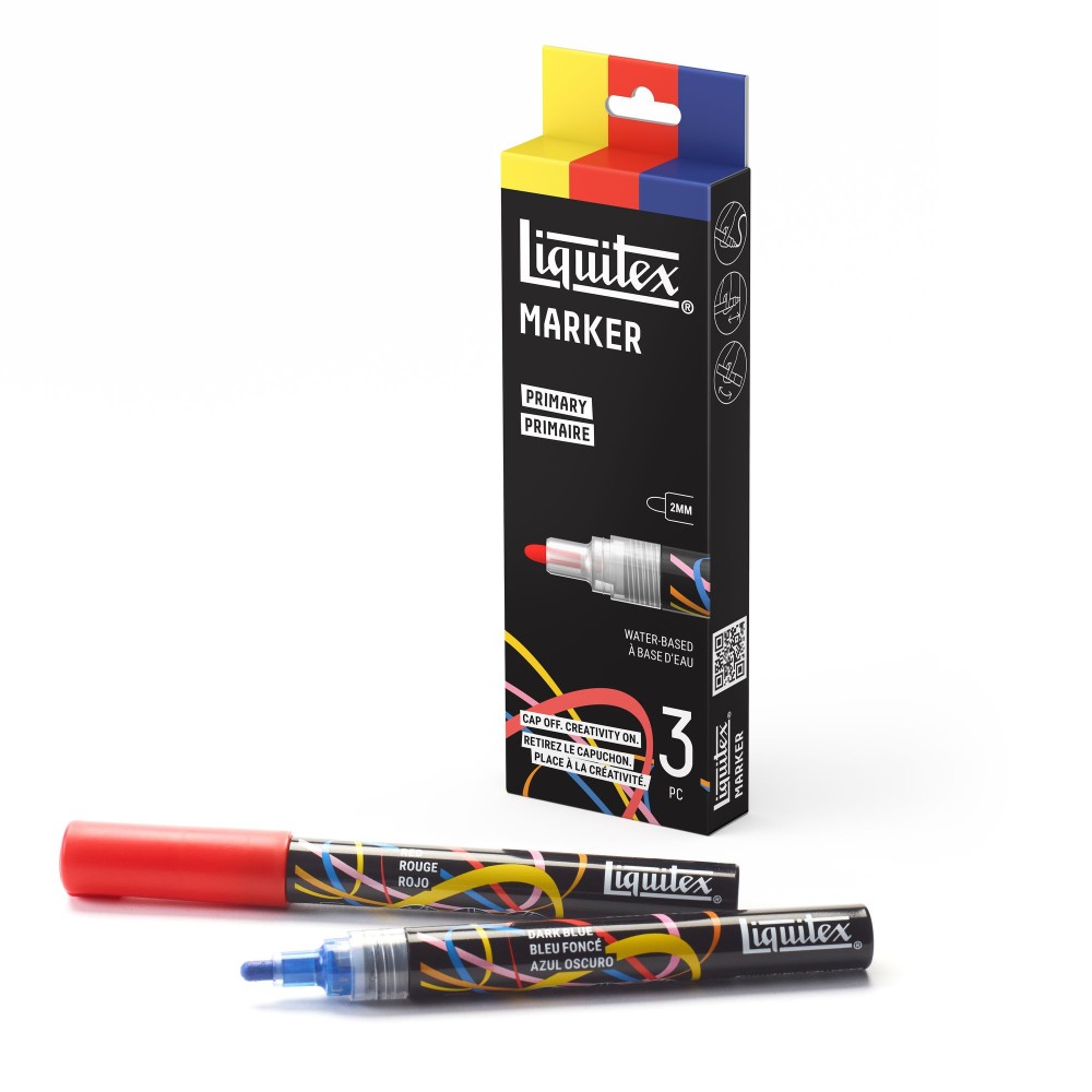 Primary Acrylic Paint Marker Set – Liquitex – 3 pcs.