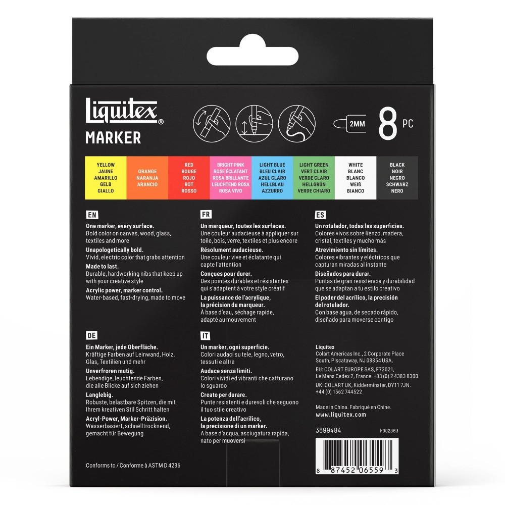 Zestaw markerów akrylowych Essential - Liquitex - 8 szt.