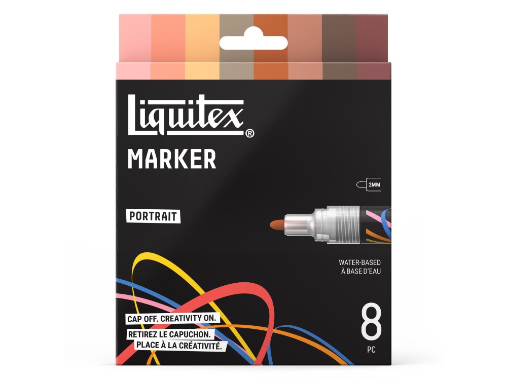 Zestaw markerów akrylowych Portrait - Liquitex - 8 szt.