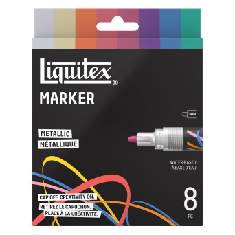 Zestaw markerów akrylowych Metallic - Liquitex - 8 szt.