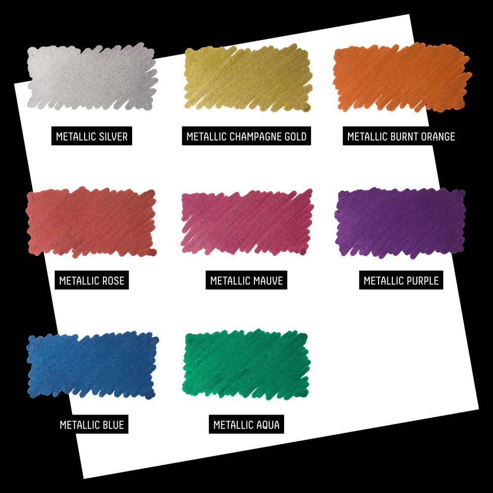 Zestaw markerów akrylowych Metallic - Liquitex - 8 szt.