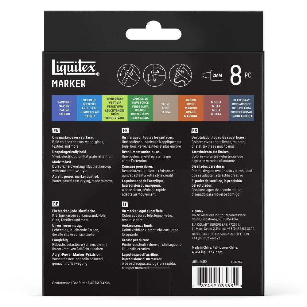 Landscape Acrylic Paint Marker Set – Liquitex – 8 pcs.