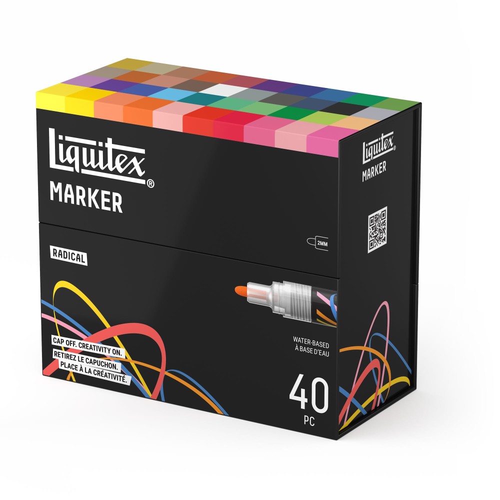 Zestaw markerów akrylowych Radical - Liquitex - 40 szt.