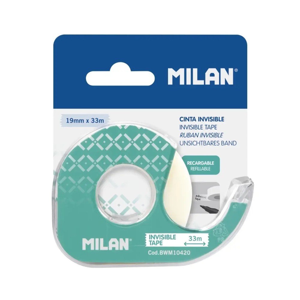 Taśma przezroczysta z dyspenserem - Milan - 33 m x 19 mm