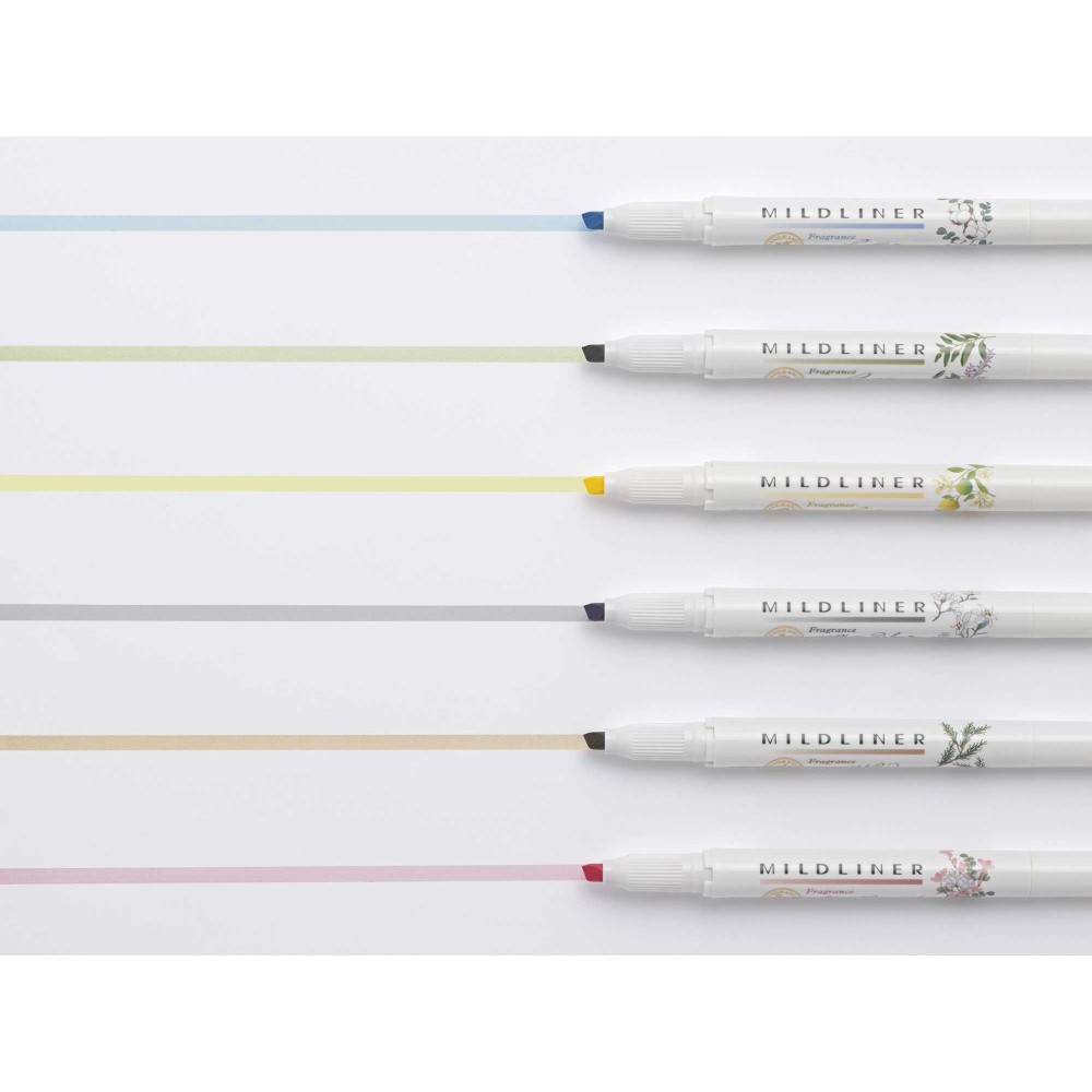 Set of double ended highlighters Mildliner Fragrance - Zebra - 6 pcs.