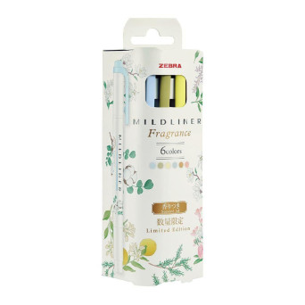 Zestaw dwustronnych zakreślaczy Mildliner Fragrance - Zebra - 6 szt.