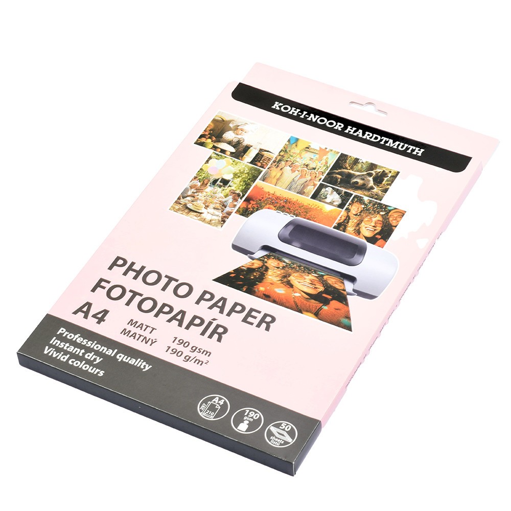 Papier fotograficzny matowy A4 - Koh-I-Noor- 190 g/m² 50 ark.