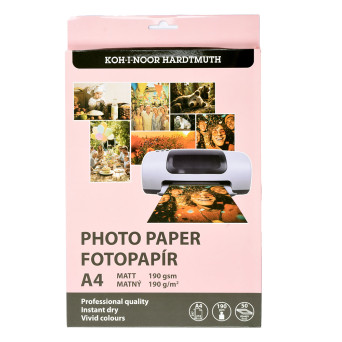 Papier fotograficzny matowy A4 - Koh-I-Noor- 190 g/m² 50 ark.